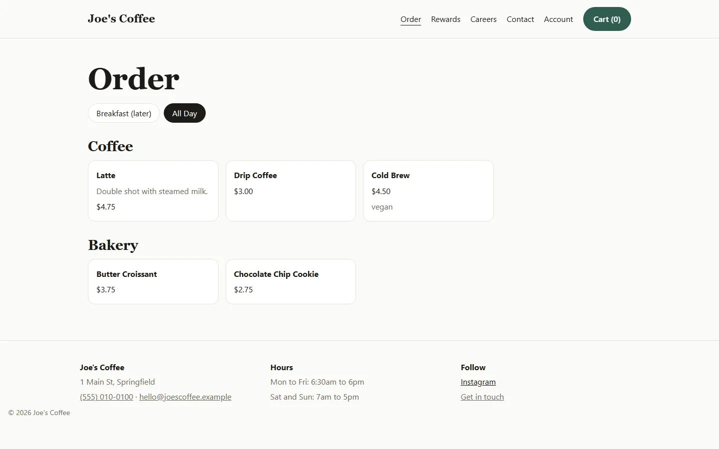 Order ahead in under a minute